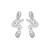 ELLE Jewelry Wink Sterling Silver Cubic Zirconia Hoop Earrings LE0280