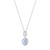 ELLE Jewelry Riviere Sterling Silver Blue Lace Agate Necklace LN0239