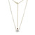 ELLE Jewelry Serenelle Gold-Plated Sterling Silver CZ Necklace LN0266