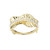 ELLE Jewelry Butterfly Two-Tone Plated Sterling Silver CZ Ring LR0257