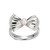 ELLE Jewelry Butterfly Sterling Silver White Pearl Cubic Zirconia Ring LR0260
