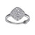ELLE Jewelry Glimmer Rhodium-Plated Sterling Silver CZ Kite Ring LR0004