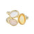 ELLE Jewelry Riviere Gold-Plated Sterling Silver Mother-of-Pearl Ring LR0241
