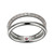 ELLE Jewelry Simpatico Rhodium-Plated Sterling Silver CZ Split-Band Ring R10341