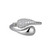 ELLE Jewelry Teardrop Rhodium-Plated Sterling Silver CZ Bypass Ring LR0129