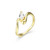 ELLE Jewelry Wink Gold-Plated Sterling Silver Cubic Zirconia Ring LR0281