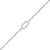 M by Monte Luna Mini Paperclip Pendant Lab-Created Diamond Bolo Rhodium-Plated Sterling Silver Anklet