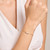 M by Monte Luna Lab-Created Diamond Love Pendant Bolo Gold-Plated Sterling Silver Bracelet