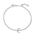 M by Monte Luna Lab-Created Diamond Crescent Bolo Rhodium-Plated Sterling Silver Bracelet