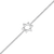 M by Monte Luna Star of David Lab-Created Diamond Bolo Rhodium-Plated Sterling Silver Bracelet