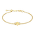 M by Monte Luna Star of David Lab-Created Diamond Bolo Gold-Plated Sterling Silver Bracelet