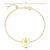 M by Monte Luna North Star Medallion Lab-Created Diamond Bolo Gold-Plated Sterling Silver Bracelet