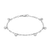 M by Monte Luna Dangle Station Lab-Created Diamond Mini Paperclip Rhodium-Plated Sterling Silver Bracelet
