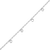 M by Monte Luna Dangle Station Lab-Created Diamond Mini Paperclip Rhodium-Plated Sterling Silver Bracelet