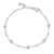 M by Monte Luna Bezel Station Lab-Created Diamond Beaded Bolo Rhodium-Plated Sterling Silver Bracelet BB0218W