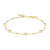 M by Monte Luna Bezel Station Lab-Created Diamond Beaded Bolo Gold-Plated Sterling Silver Bracelet