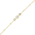 M by Monte Luna Trio Bezel-Set Lab-Created Diamond Beaded Bolo Gold-Plated Sterling Silver Bracelet