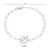M by Monte Luna Lab-Created Diamond Toggle-Look Paperclip Rhodium-Plated Sterling Silver Bracelet