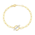 M by Monte Luna Lab-Created Diamond Toggle-Look Paperclip 14K Yellow Gold-Plated Sterling Silver Bracelet BB0234Y