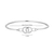 M by Monte Luna Twin Circle Lab-Created Diamond Flex Rhodium-Plated Sterling Silver Bangle Bracelet