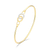 M by Monte Luna Twin Circle Lab-Created Diamond Flex Gold-Plated Sterling Silver Bangle Bracelet