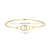 M by Monte Luna Twin Circle Lab-Created Diamond Flex Gold-Plated Sterling Silver Bangle Bracelet