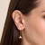 M by Monte Luna Lab-Created Diamond Honey Bee Dangle Stud Gold-Plated Sterling Silver Earrings