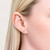 M by Monte Luna Lab-Created Diamond Crescent Stud Rhodium-Plated Sterling Silver Earrings