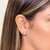M by Monte Luna Lab-Created Diamond Peace Stud Rhodium-Plated Sterling Silver Earrings