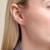 M by Monte Luna Lab-Created Diamond Climber Stud Gold-Plated Sterling Silver Earrings