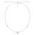 M by Monte Luna Trio Bezel-Set Lab-Created Diamond Station Bolo Rhodium-Plated Sterling Silver Necklace