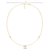 M by Monte Luna Trio Bezel-Set Lab-Created Diamond Station Bolo Gold-Plated Sterling Silver Necklace