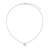 M by Monte Luna April Birthstone Lab-Created Diamond Mini Paperclip Rhodium-Plated Sterling Silver Necklace