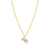 M by Monte Luna April Birthstone Lab-Created Diamond Mini Paperclip 14K Yellow Gold-Plated Sterling Silver Necklace BN0224Y