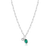 M by Monte Luna May Birthstone Lab-Created Emerald & Lab-Created Diamond Mini Paperclip Rhodium-Plated Sterling Silver Necklace BN0225W