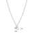 M by Monte Luna June Birthstone Cultured Freshwater Pearl & Lab-Created Diamond Mini Paperclip Rhodium-Plated Sterling Silver Necklace