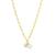 M by Monte Luna June Birthstone Cultured Freshwater Pearl & Lab-Created Diamond Mini Paperclip Gold-Plated Sterling Silver Necklace