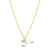 M by Monte Luna June Birthstone Cultured Freshwater Pearl & Lab-Created Diamond Mini Paperclip Gold-Plated Sterling Silver Necklace