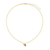 M by Monte Luna July Birthstone Lab-Created Ruby & Lab-Created Diamond Mini Paperclip Gold-Plated Sterling Silver Necklace