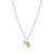 M by Monte Luna November Birthstone Genuine Citrine & Lab-Created Diamond Mini Paperclip Rhodium-Plated Sterling Silver Necklace BN0231W