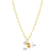 M by Monte Luna November Birthstone Genuine Citrine & Lab-Created Diamond Mini Paperclip Gold-Plated Sterling Silver Necklace