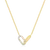 M by Monte Luna Twin Paperclip Pendant Lab-Created Diamond Bolo 14K Yellow Gold-Plated Sterling Silver Necklace BN0238Y