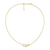 M by Monte Luna Twin Paperclip Pendant Lab-Created Diamond Bolo Gold-Plated Sterling Silver Necklace
