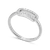 M by Monte Luna Mini Paperclip Lab-Created Diamond Rhodium-Plated Sterling Silver Ring