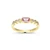 M by Monte Luna Lab-Created Pink Sapphire & Lab-Created Diamond 14K Yellow Gold-Plated Sterling Silver Ring BR0253Y