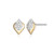 Charles Garnier Sterling Silver & 14K Yellow Gold Diamond Teardrop Halo Stud Earrings - 0.1 ctw