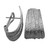 Charles Garnier Rhodium-Plated Sterling Silver Pleated Earrings