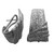 Charles Garnier Rhodium-Plated Sterling Silver Sculptural Textured Earrings