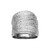 Charles Garnier Rhodium-Plated Sterling Silver Pleated Ring
