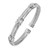 Charles Garnier Rhodium-Plated Sterling Silver Cubic Zirconia Braided Mesh Cuff Bracelet